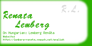 renata lemberg business card
